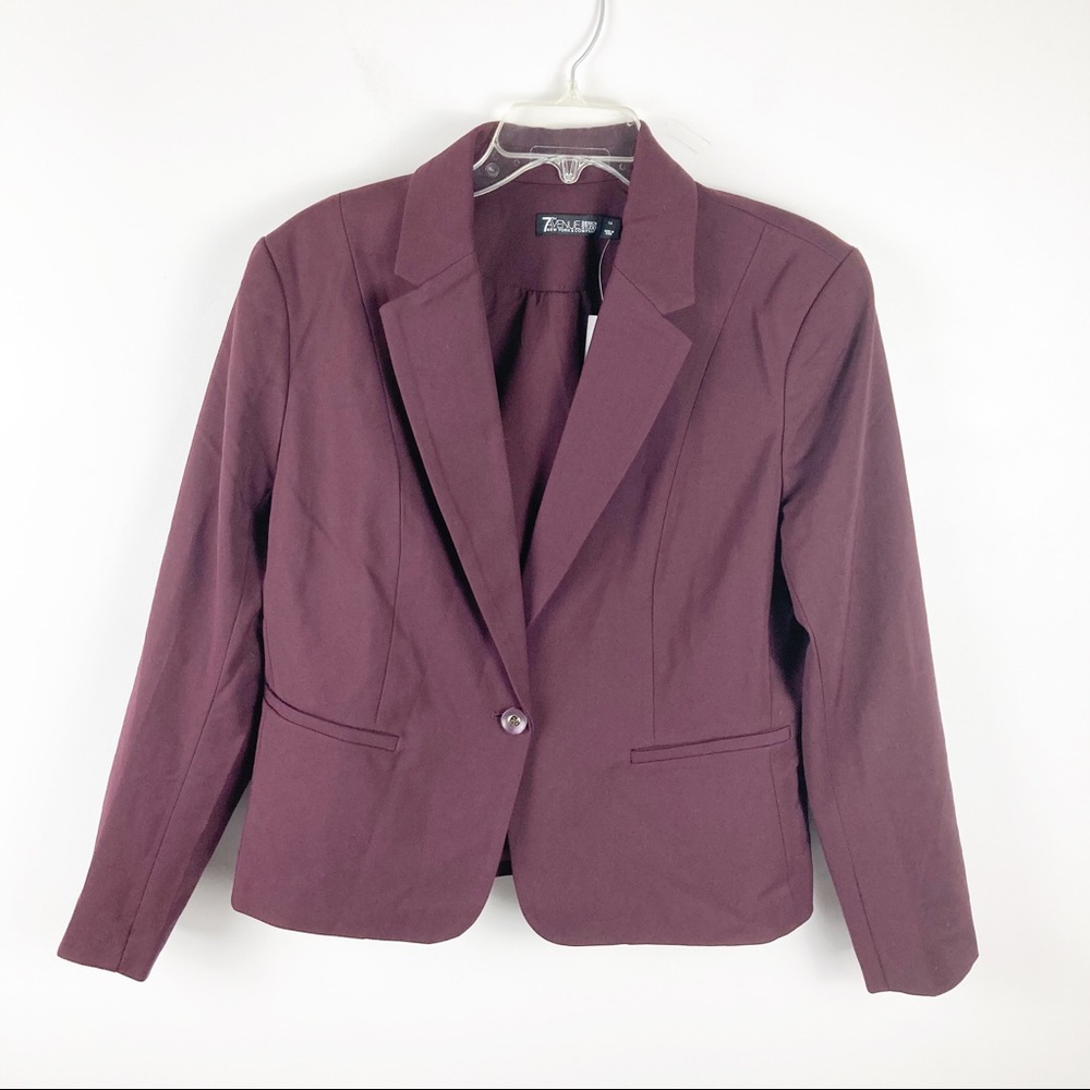 NWT NY&Co Burgundy Button Down Blouse Size 14.